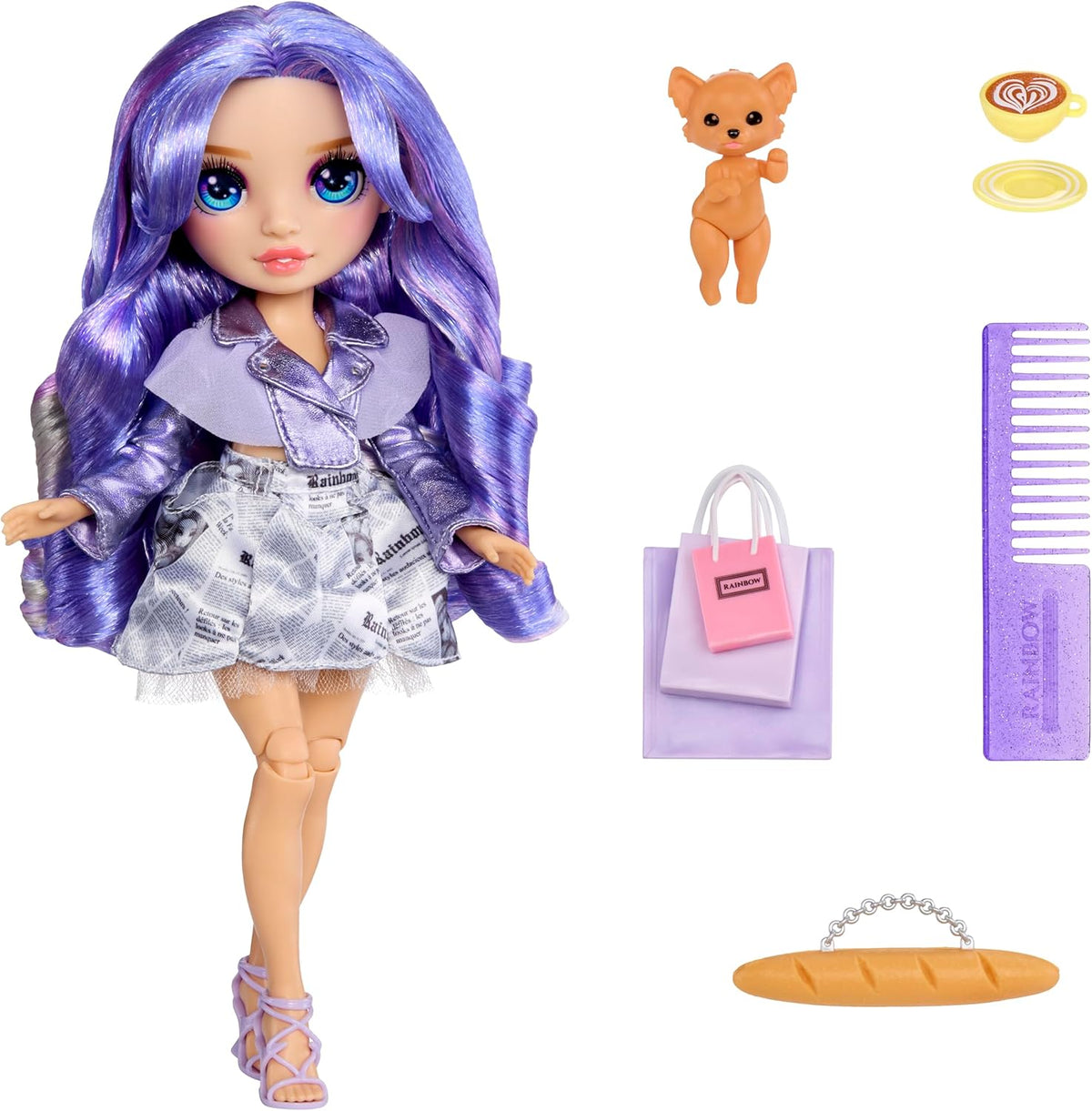 Rainbow High Pretty in Paris Fashion - Violet Willow (púrpura), muñ...