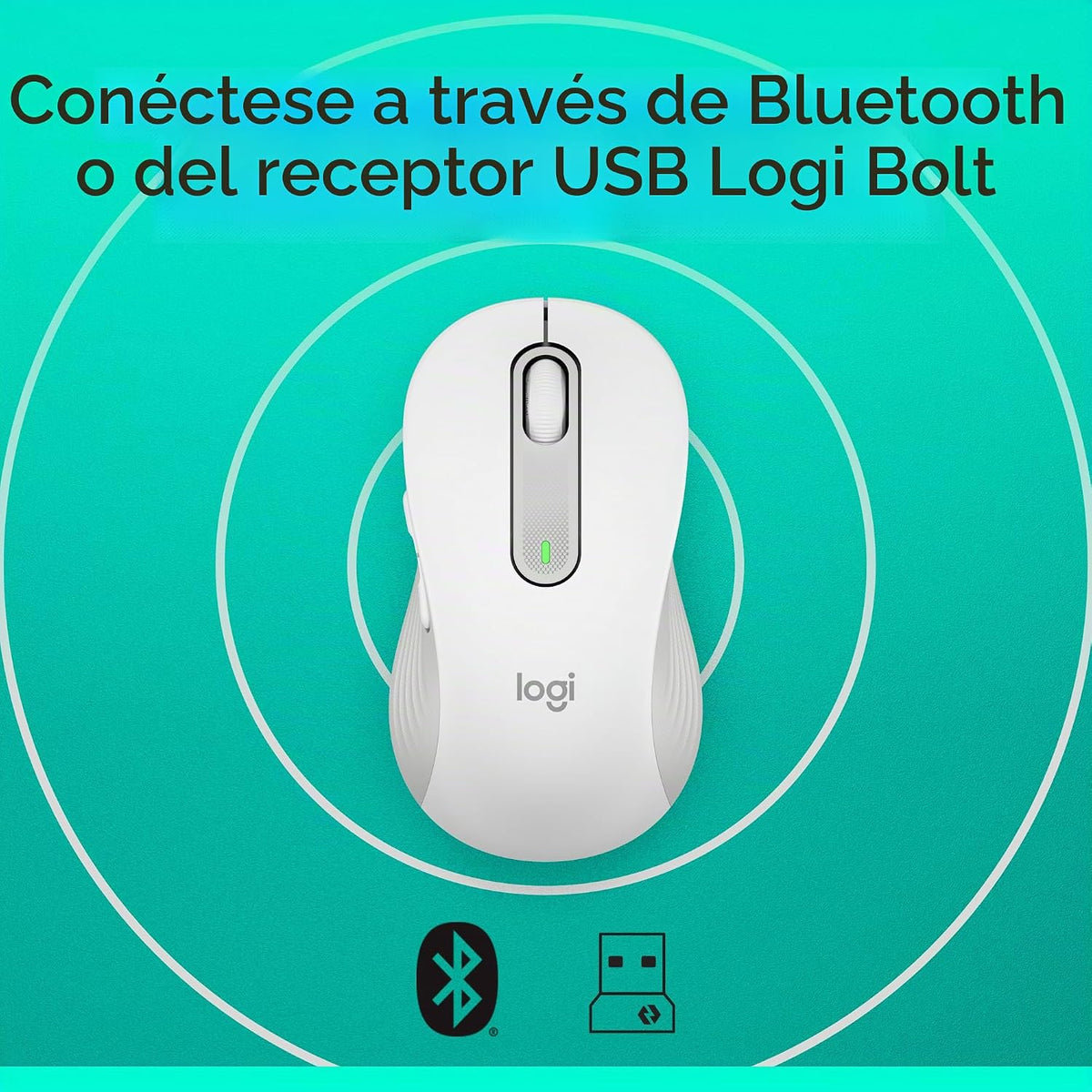 Ratón inalámbrico Logitech Signature M650 de tamaño pequeño a media...