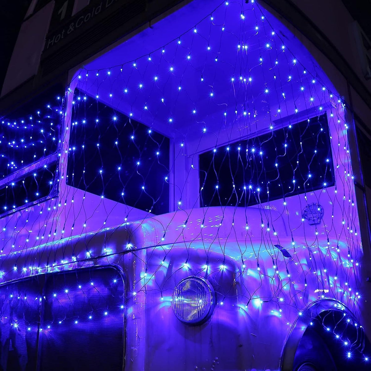 Joomer Luces de red de Navidad de 12 pies x 5 pies, luces de malla...