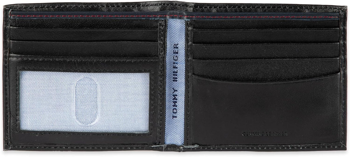 Tommy Hilfiger Cartera Passcase para hombre con ventana de identifi...