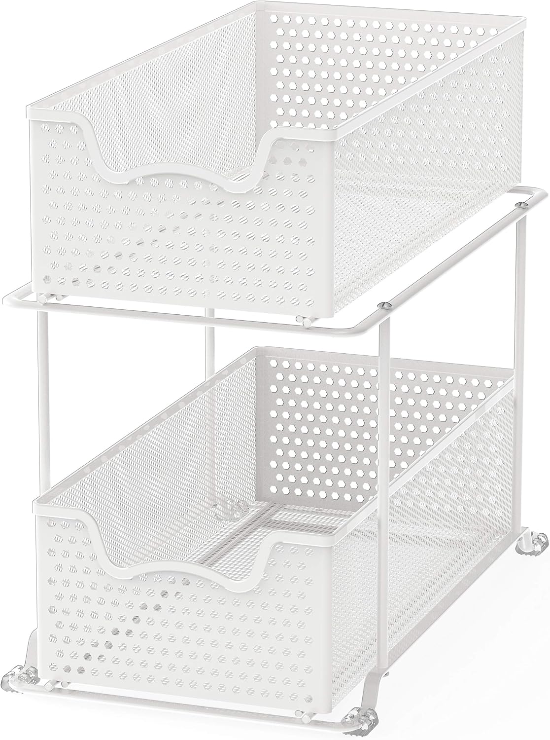 Simple Houseware Cajón organizador de cesta deslizante de 2 niveles...