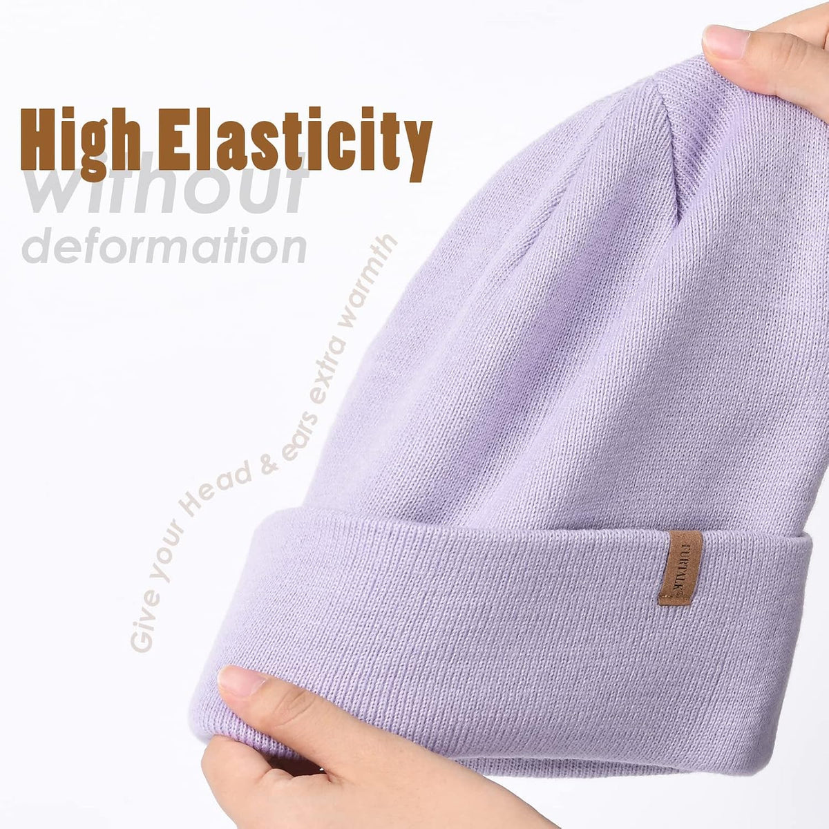 FURTALK Gorro para Hombres y Mujeres con Puños Tejido Grueso Unisex...