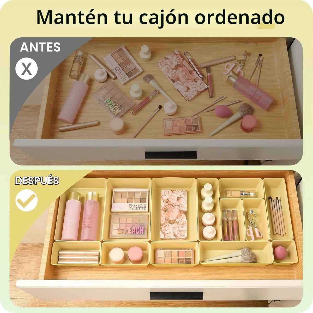 Vtopmart - Paquete de 25 organizadores de cajones de plástico con a...