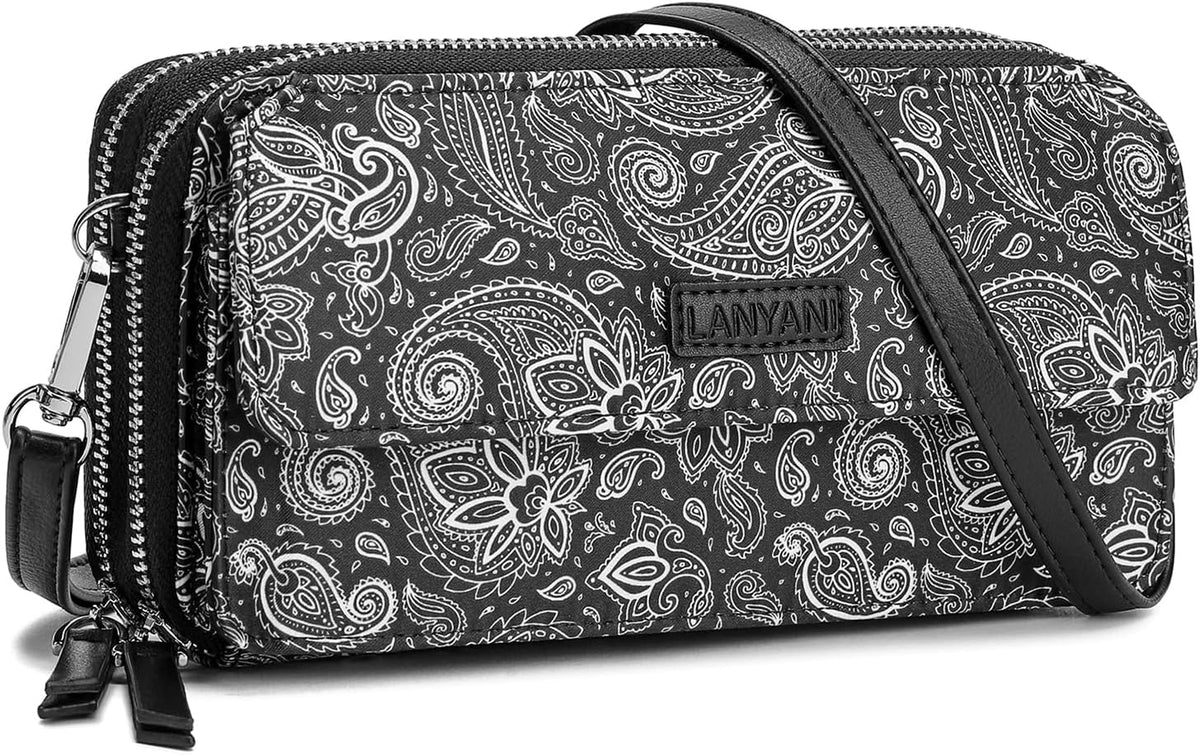 Lanyani Cartera Cruzada RFID con Correa de Muñeca y Bolsillo para T...