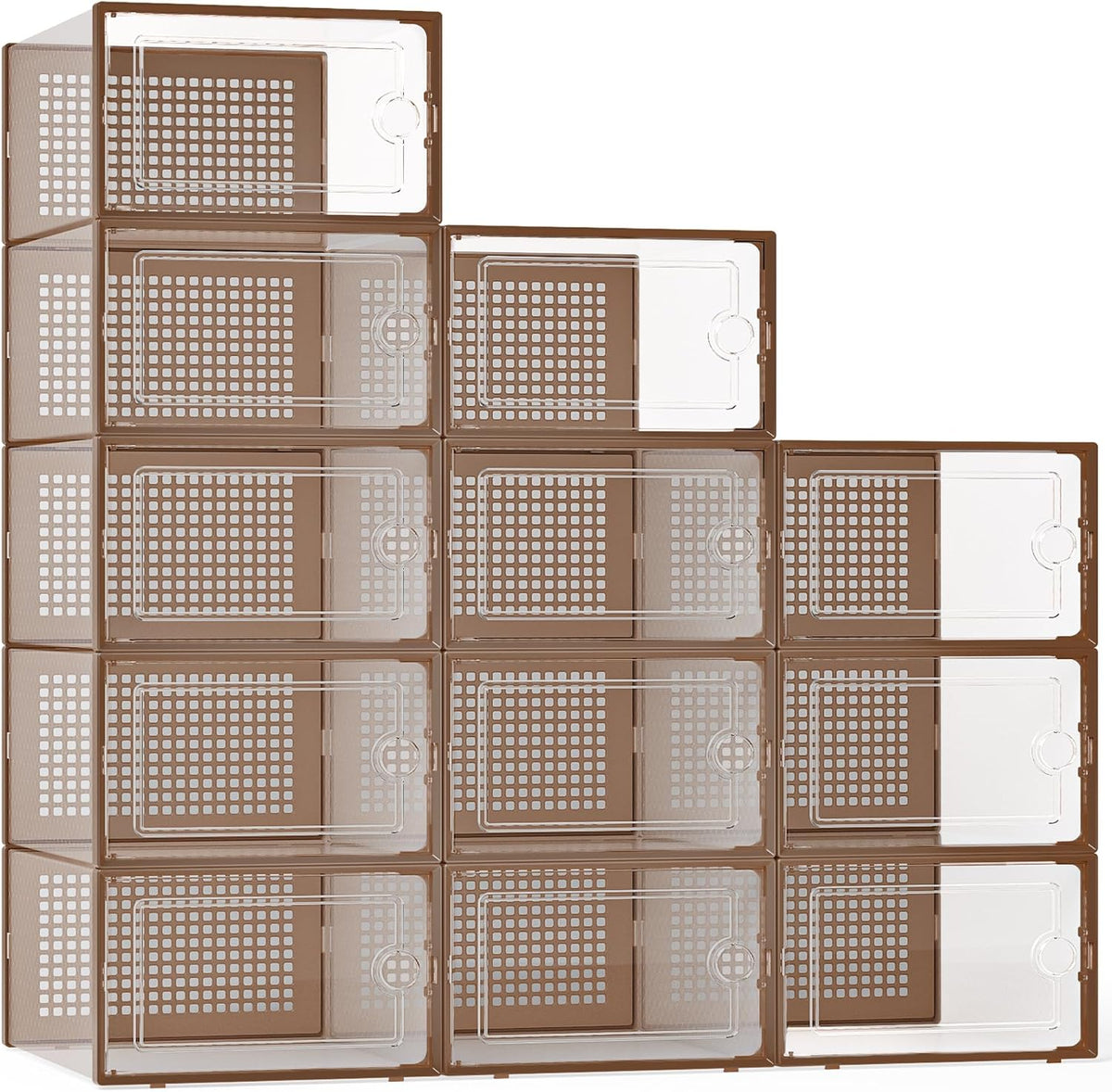 Kuject Cajas de almacenamiento de zapatos extragrandes, paquete de...