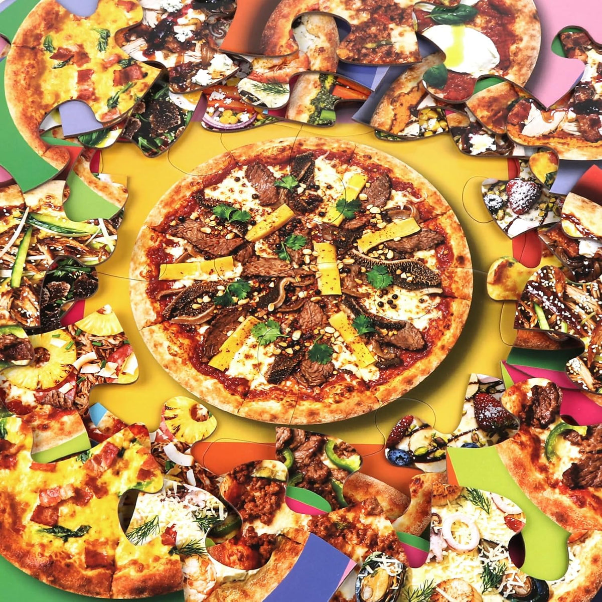Rompecabezas de piso jumbo para niños, rompecabezas de pizza de 48...