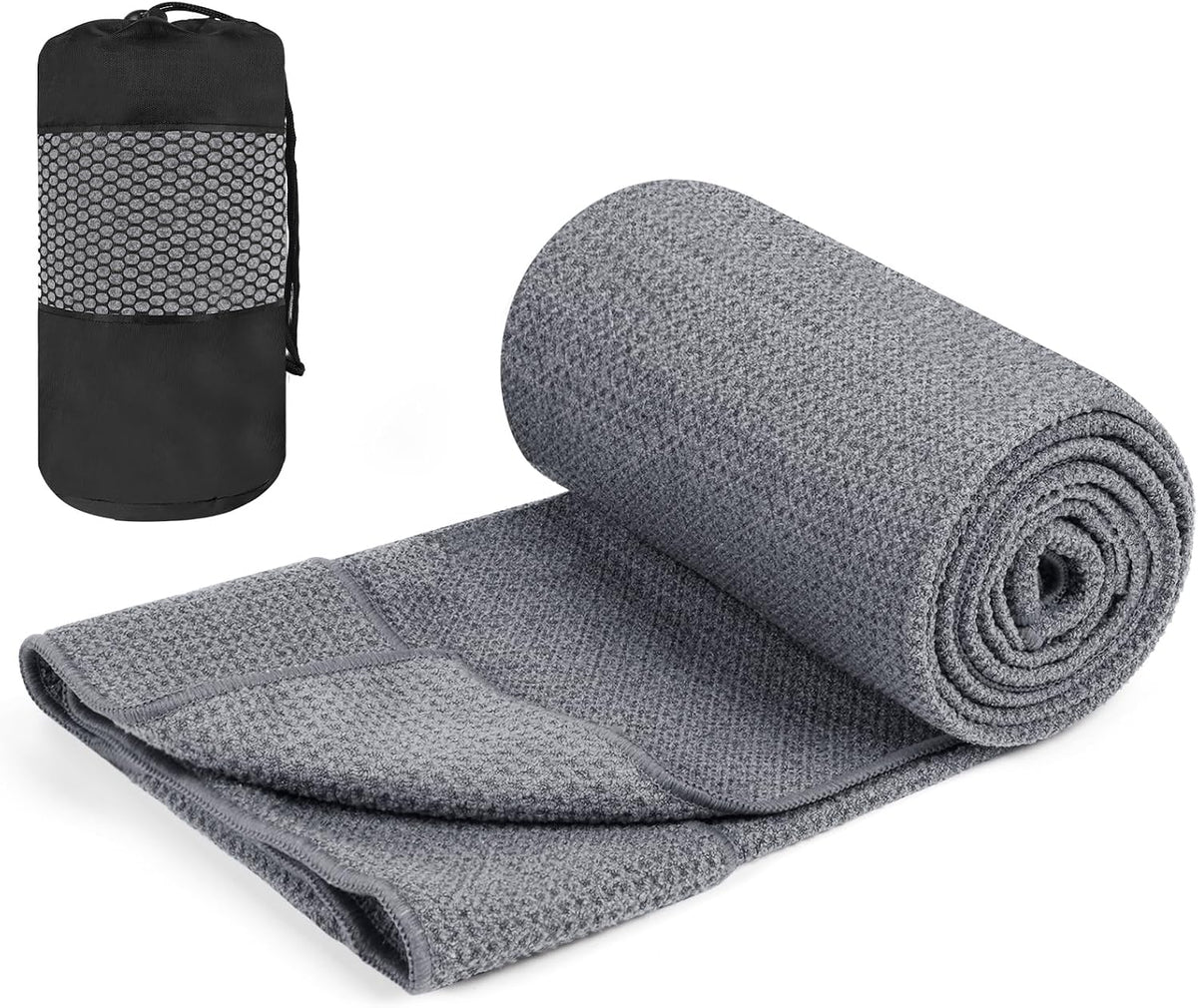 flintronic Toalla de yoga, toalla de esterilla de yoga con puntos d...
