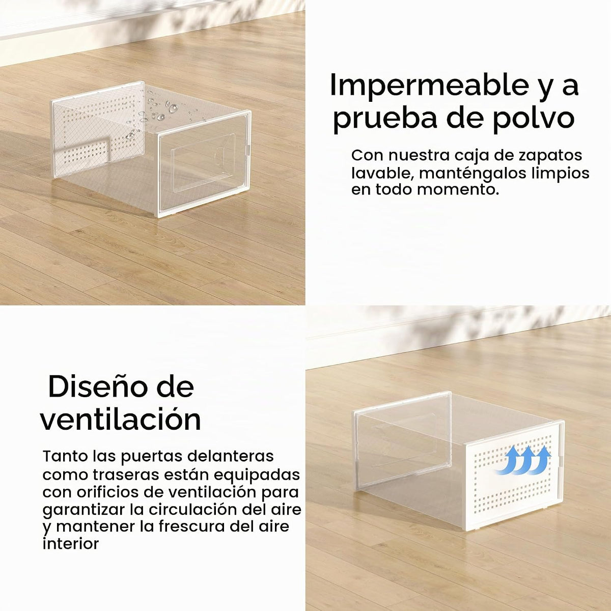 Foluck Caja de almacenamiento de zapatos extragrande, paquete de 15...