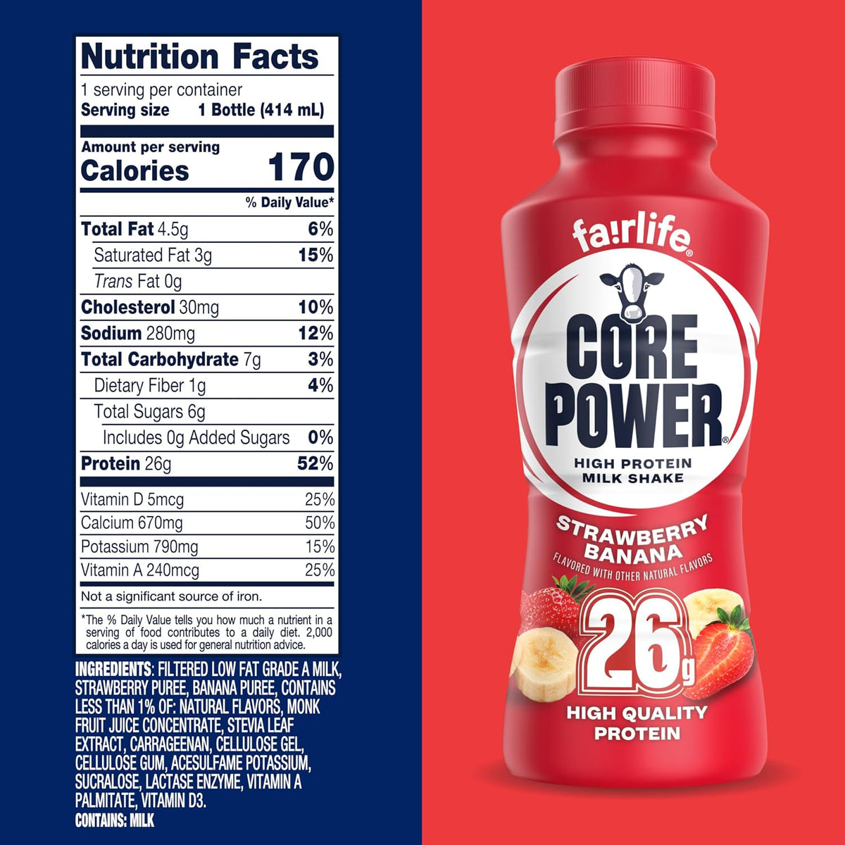 Core Power fairlife - Batido de leche Core Power de alto contenido...