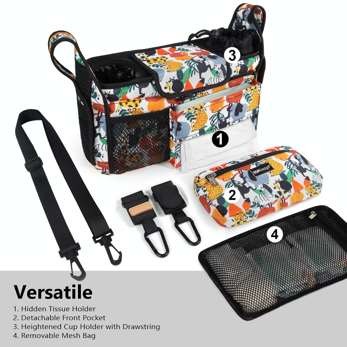 TOPDesign Organizador Universal para Cochecito de Bebé, Organizador...