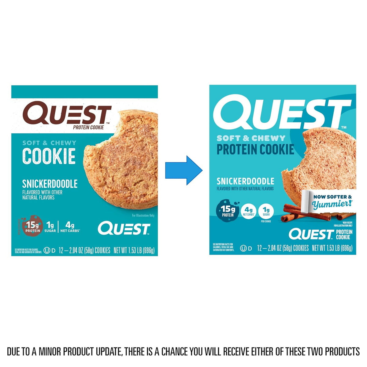 Quest Nutrition Snickerdoodle - Galleta de proteína, 0.53 oz de pro...