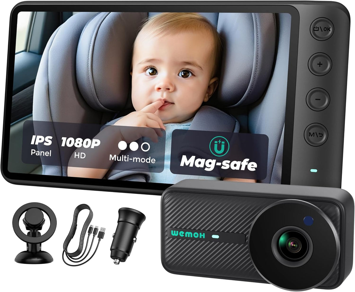 WEMOH Cámara magnética del coche del bebé con el monitor de 5"...