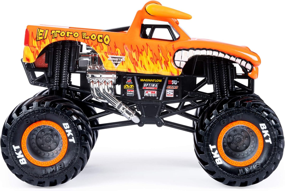 Monster Jam Oficial - El Toro Loco Monster Truck, vehículo fundido...