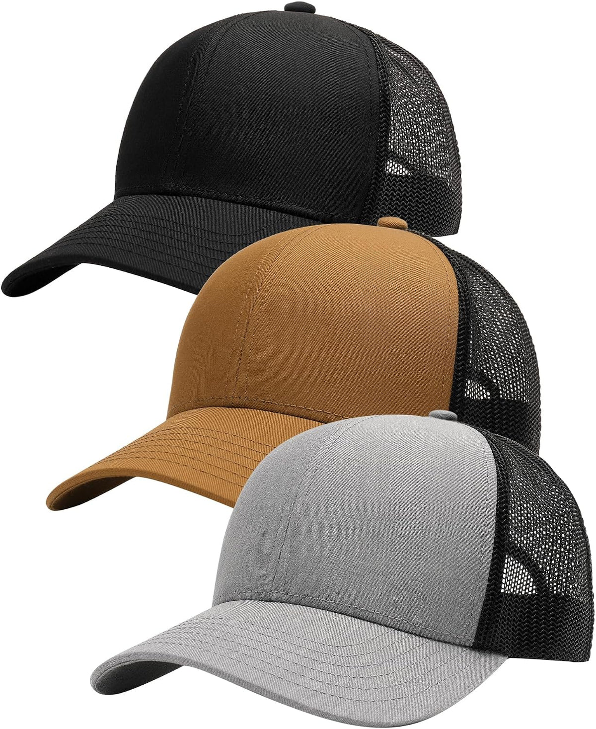 FURTALK Gorra de béisbol de malla estructurada para hombre, ajustab...