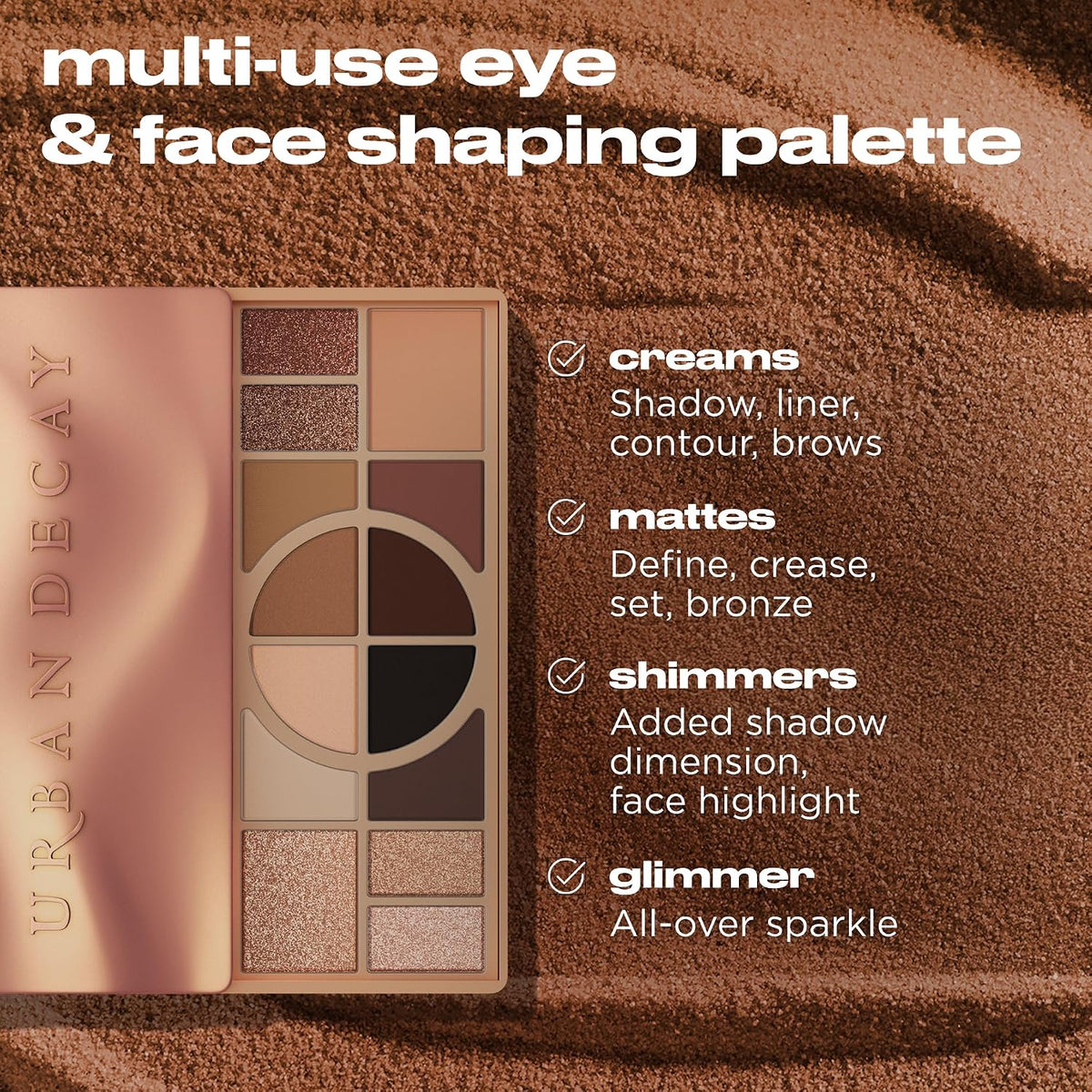 Urban Decay Paleta de sombras de ojos con forma desnuda, paleta neu...