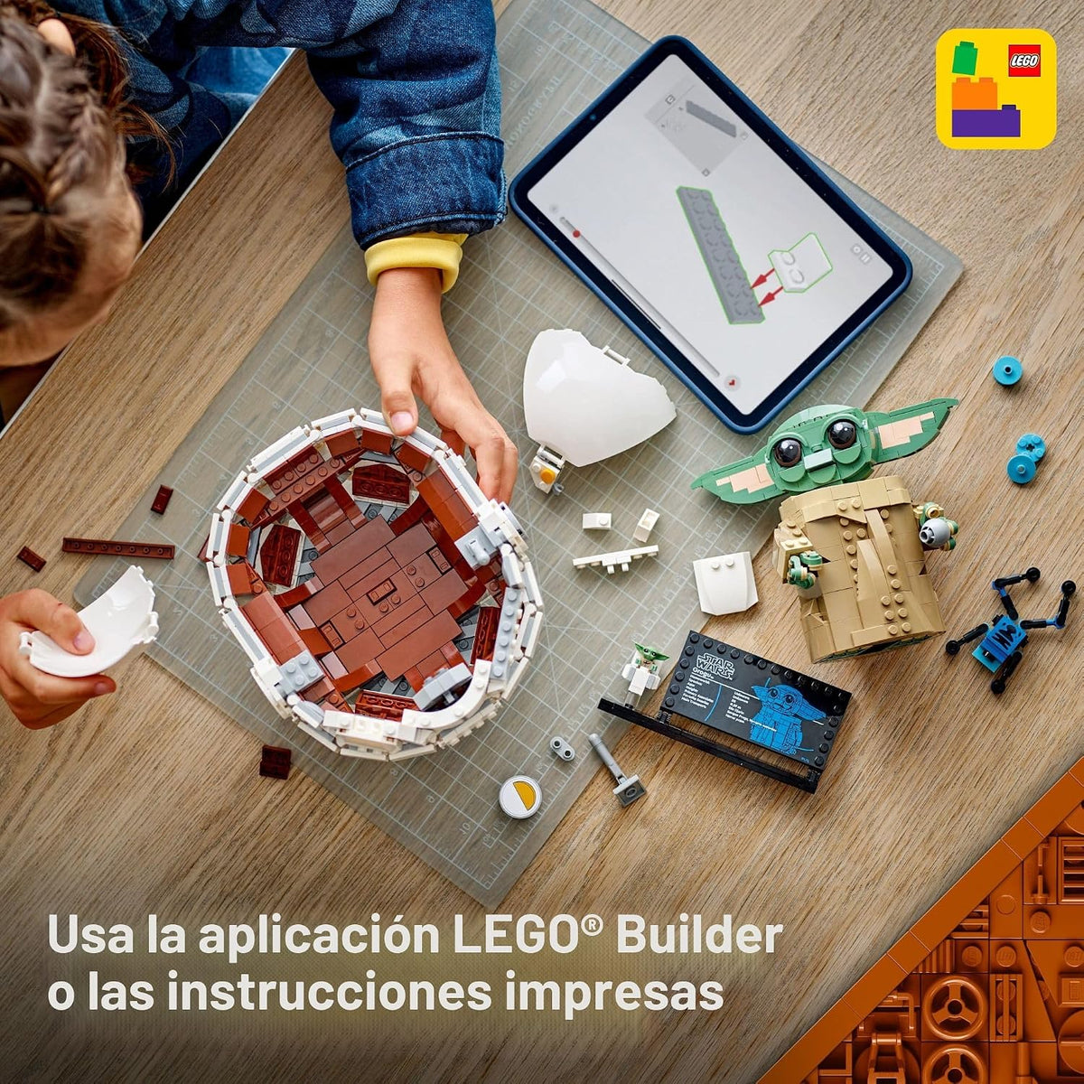 LEGO Star Wars Grogu con juego de juguetes de construcción de coche...