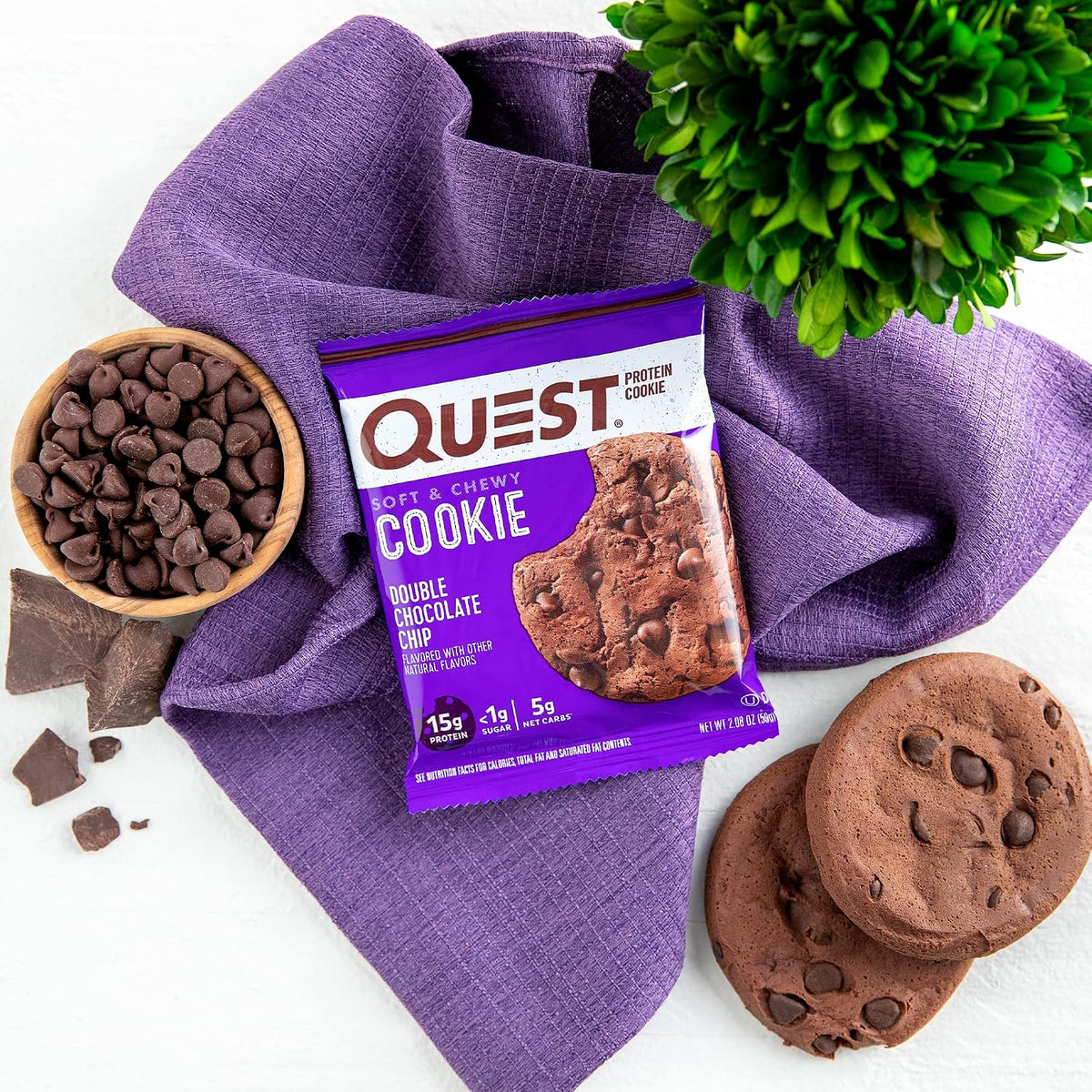 Quest Nutrition - Paquete de galletas de proteína con chispas de ch...