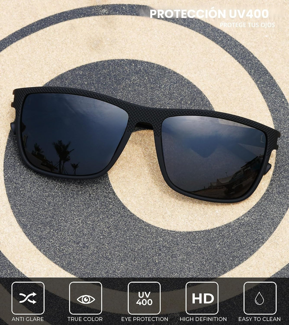KALIYADI Gafas de sol polarizadas para hombre, gafas de sol clásica...