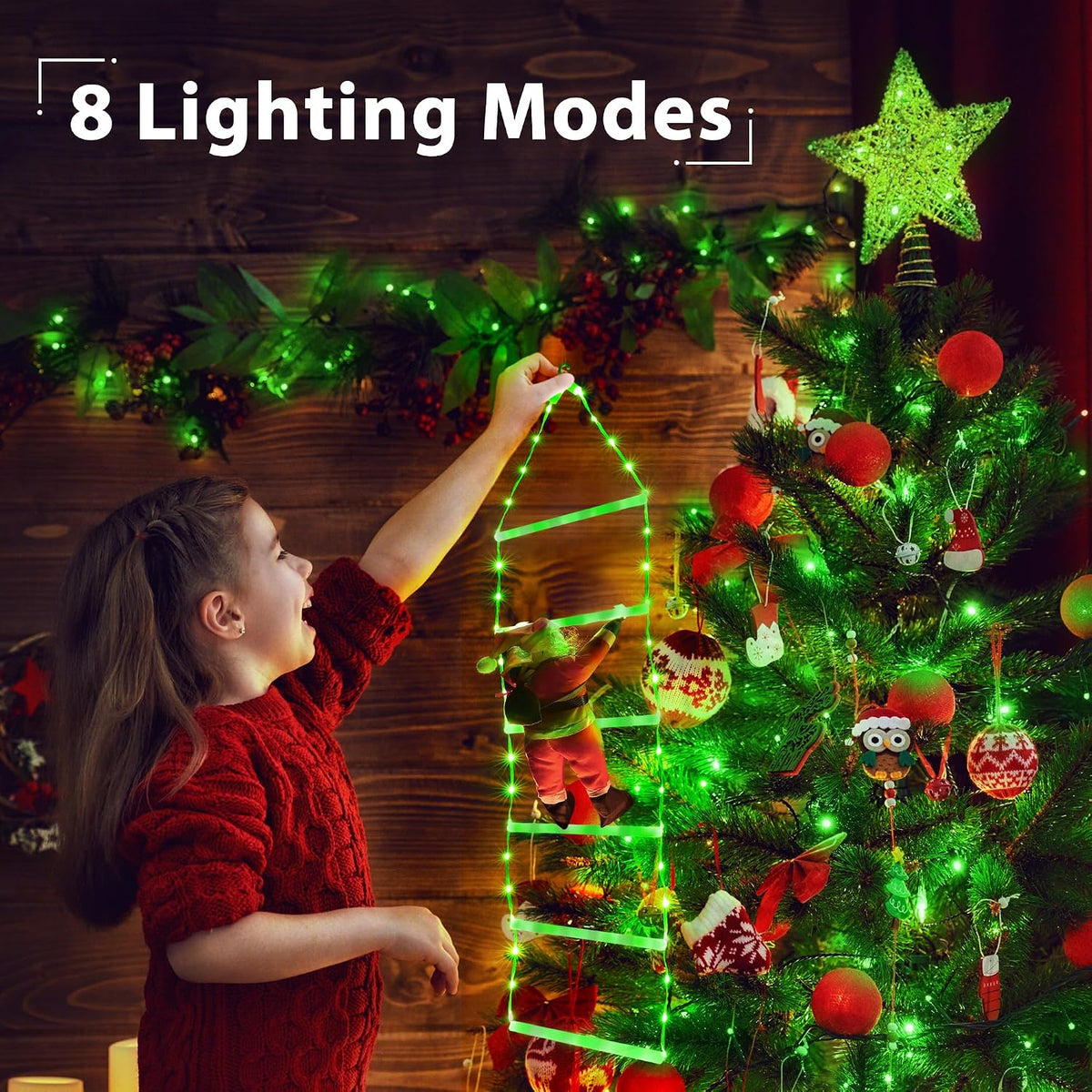 Toodour Luz LED de Navidad, luces decorativas de escalera de Navida...