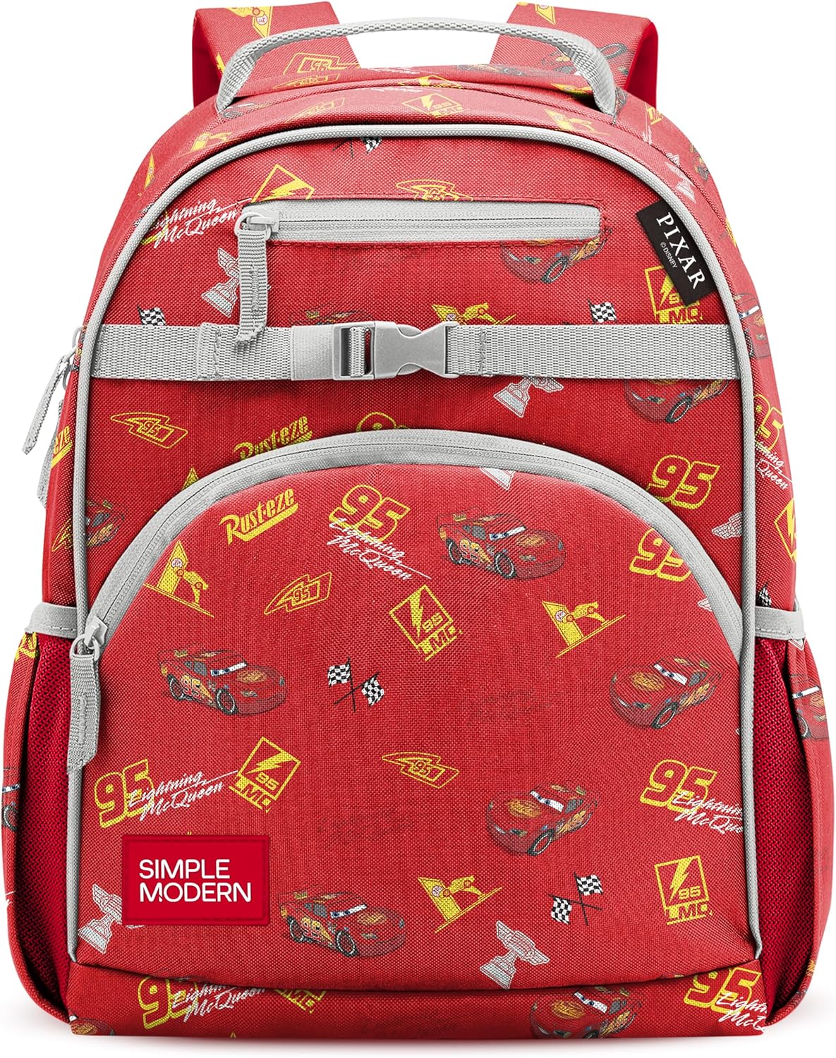 Simple Modern Mochila para niños y niñas escolares, Disney: Coches...