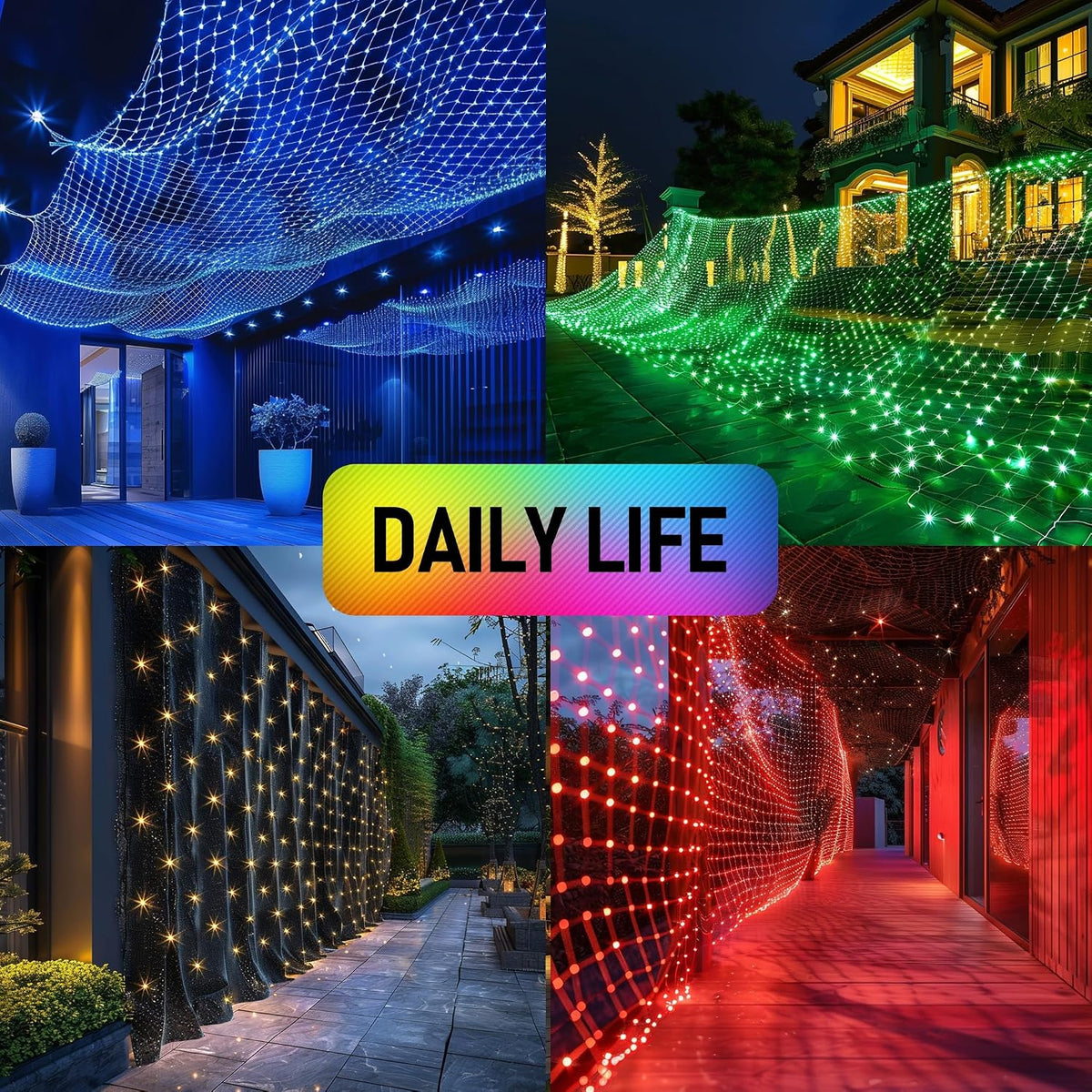 Dazzle Bright Luces inteligentes de red de 360 luces LED de Navidad...