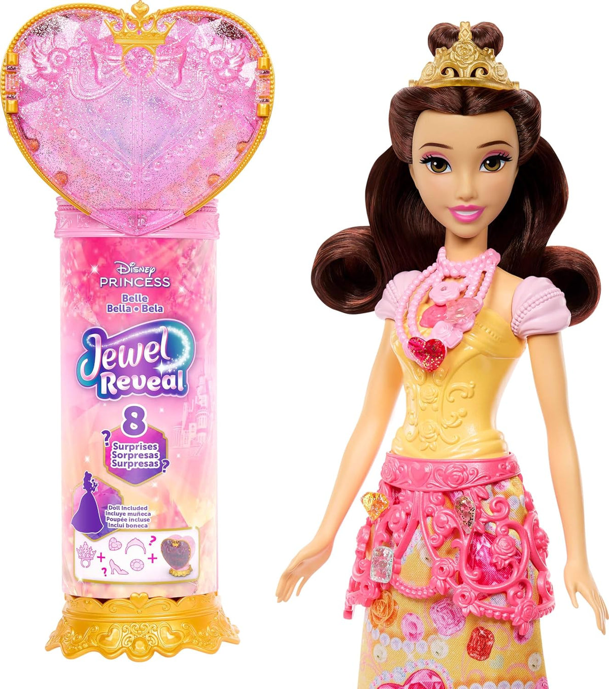 Mattel Disney Princesa Bella Sorpresa Muñeca De Moda Y Accesorios |...