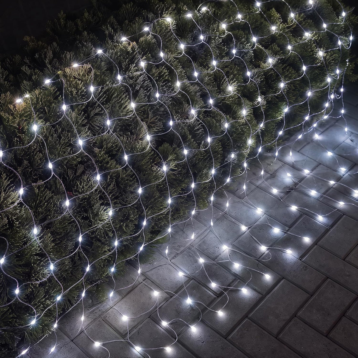 Dazzle Bright 360 luces LED de red, 12 x 5 pies, conectables, imper...