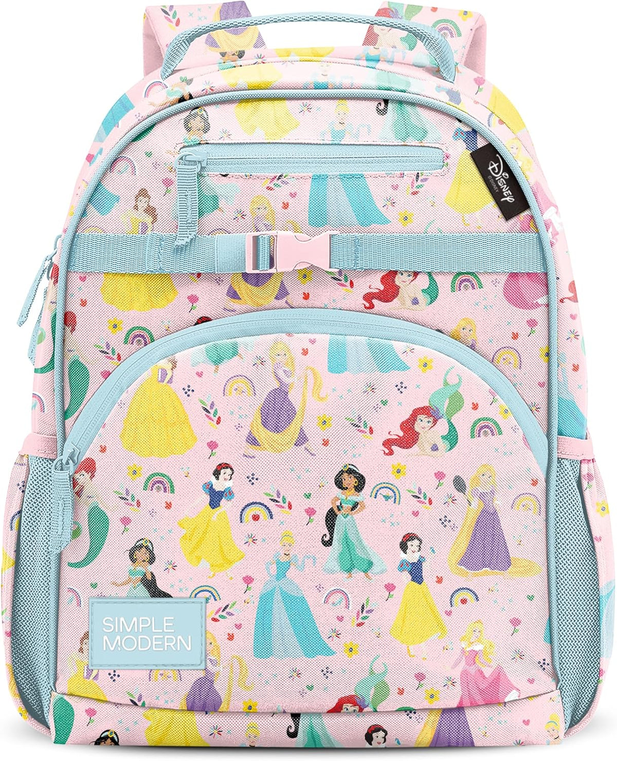 Simple Modern Disney Princess Kids Mochila para escuela, niñas, niñ...