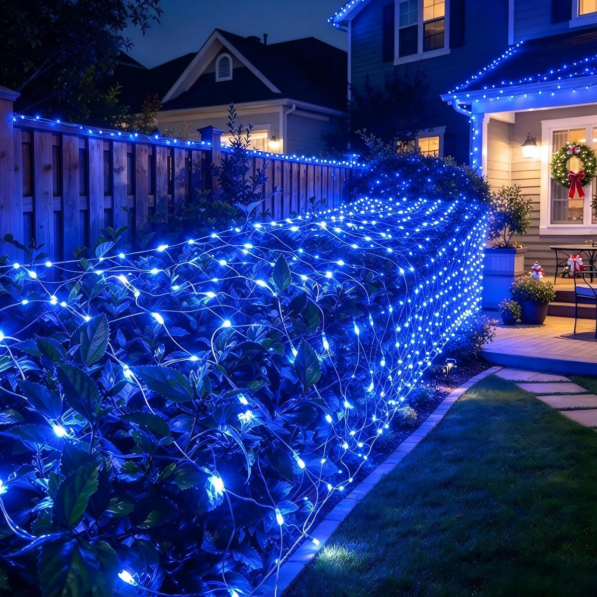 Joomer Paquete de 2 luces de red de Navidad de 12 pies x 5 pies | C...