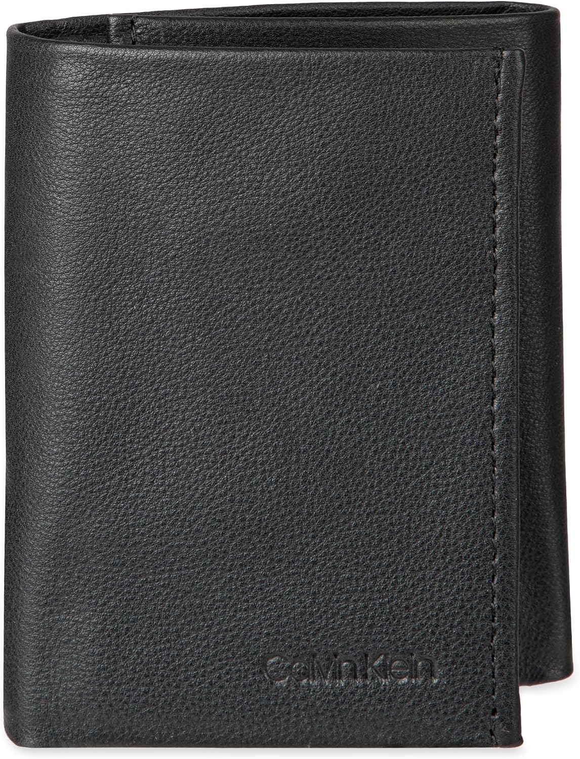 Cartera trifold de cuero con bloqueo RFID para hombre de Calvin Klein