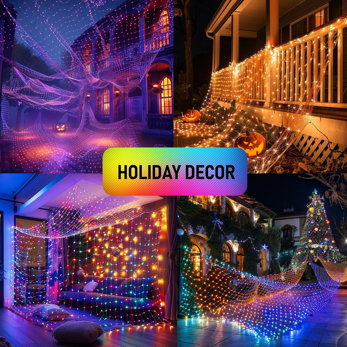 Dazzle Bright Luces inteligentes de red de 360 luces LED de Navidad...