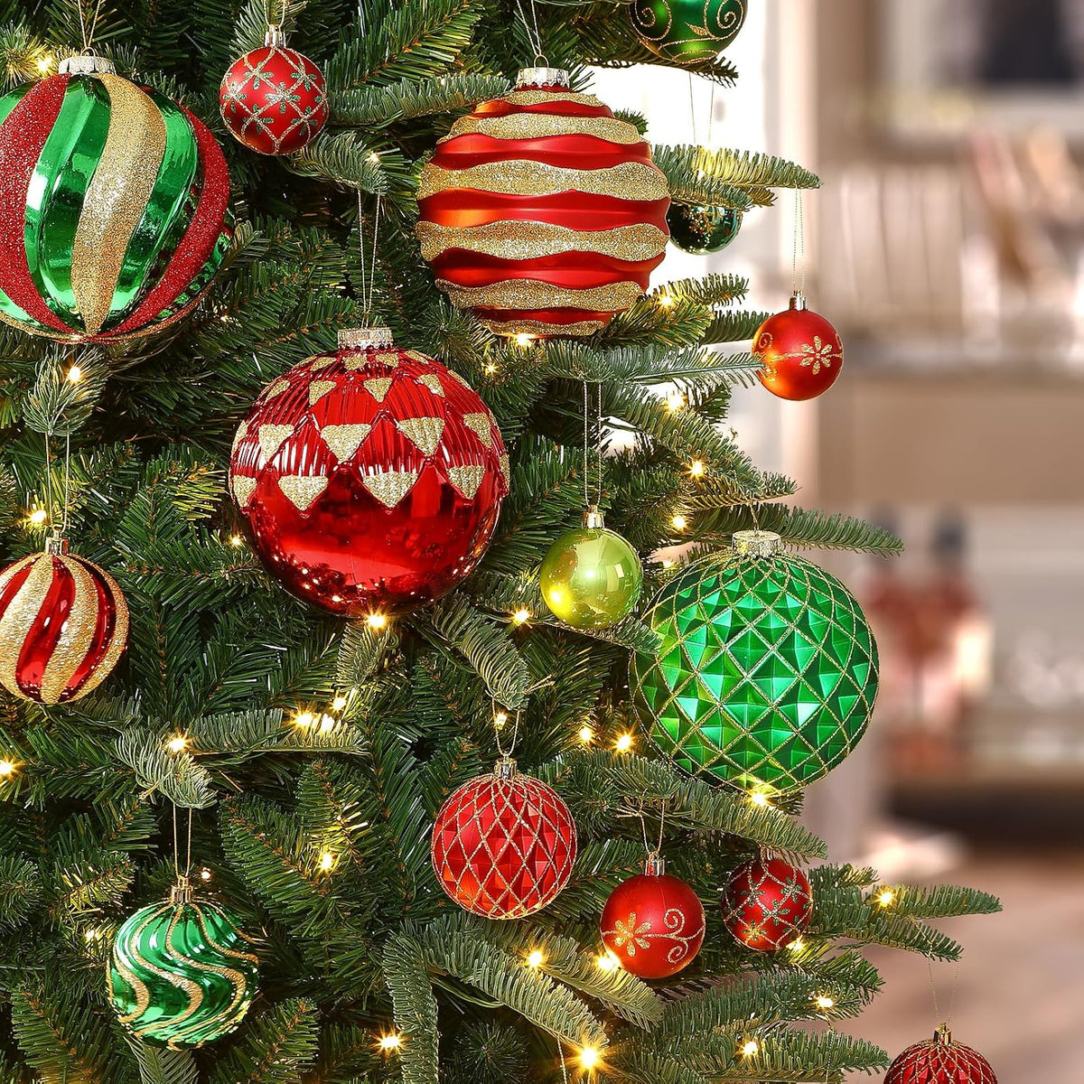 Alupssuc Adornos de bolas de Navidad grandes de 6 pulgadas\/5.906 i...
