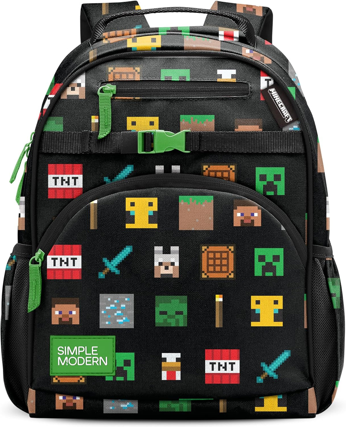 Simple Modern Mochila Minecraft para niñas, niños | 12L | Fletcher...