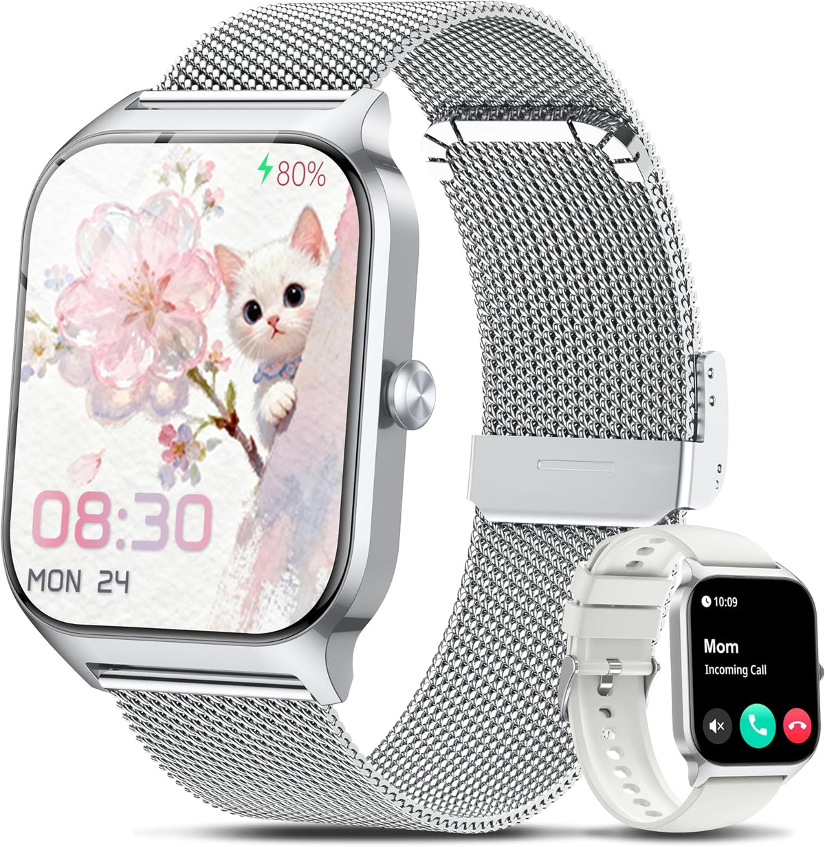 Reloj inteligente para mujer y hombre, reloj inteligente de 1.85 pu...