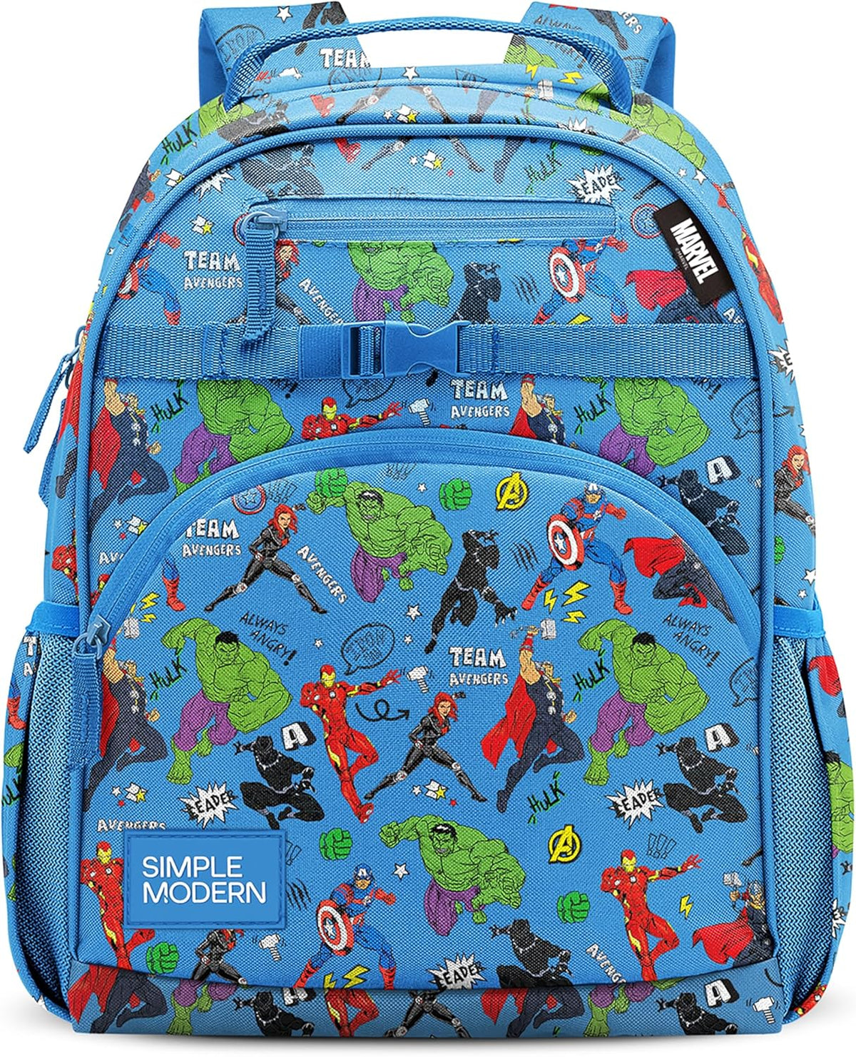 Simple Modern Marvel Avengers - Mochila infantil para escuela, niña...