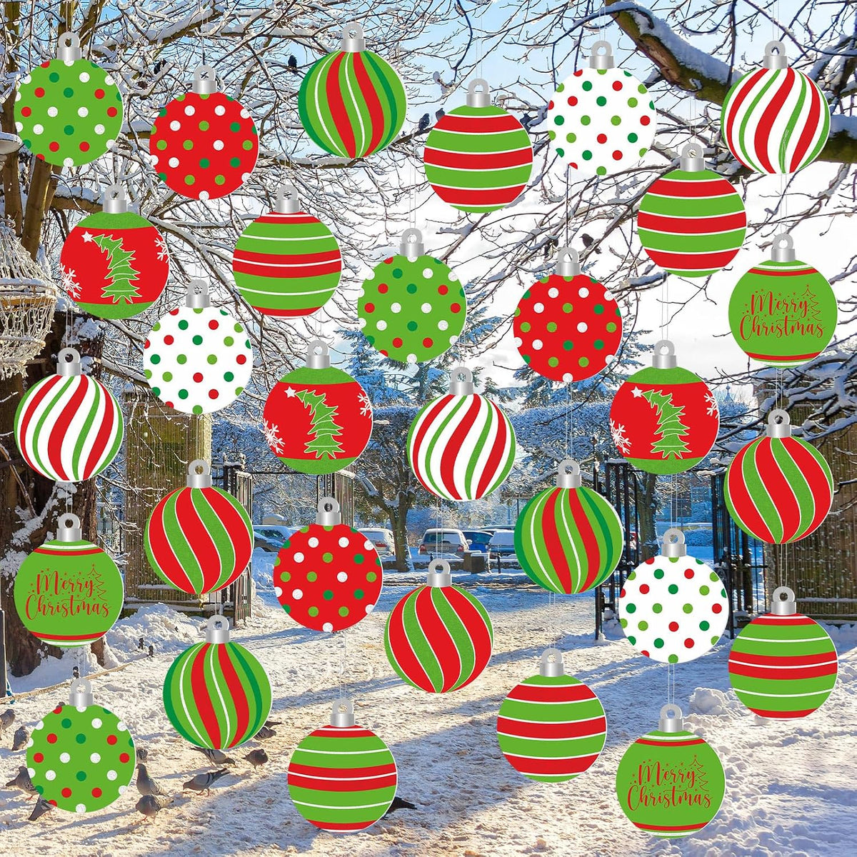Barydat - 30 adornos grandes de bolas de Navidad, decoración de árb...