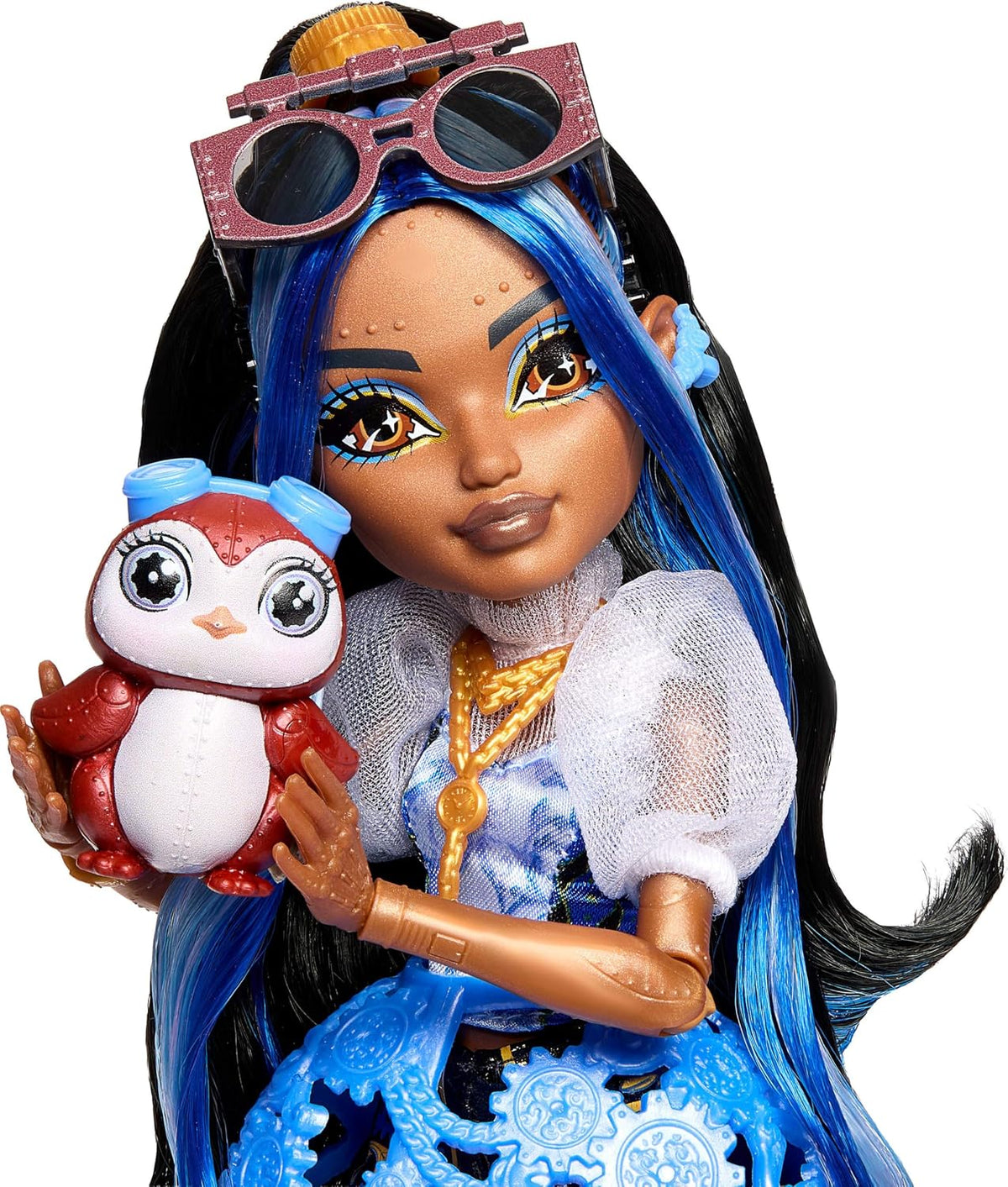 Monster High Robecca Steam Doll | Robot en blusa azul y pantalones...