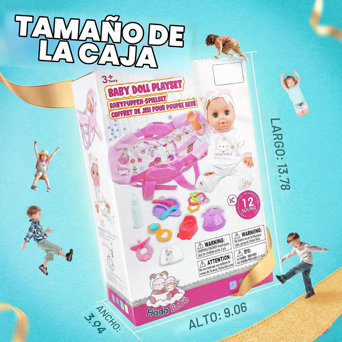 SMILESSKIDDO Muñeca de bebé de 14 pulgadas con accesorios para muñe...