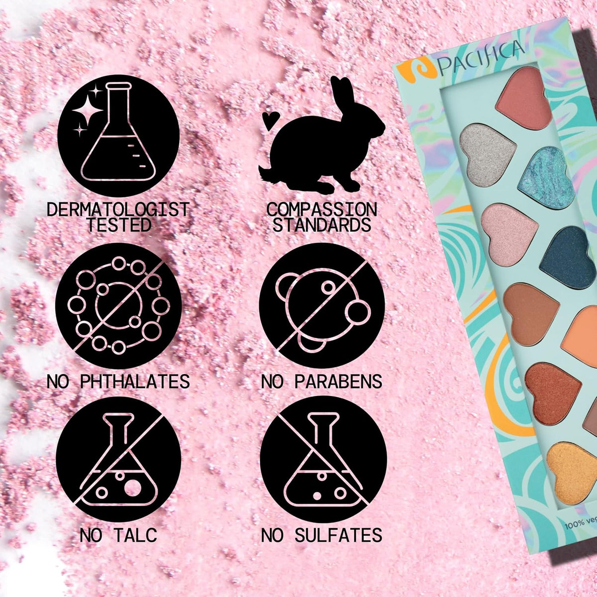Pacifica Paleta de sombras de ojos \u2013 Sombra de ojos mineral Ma...