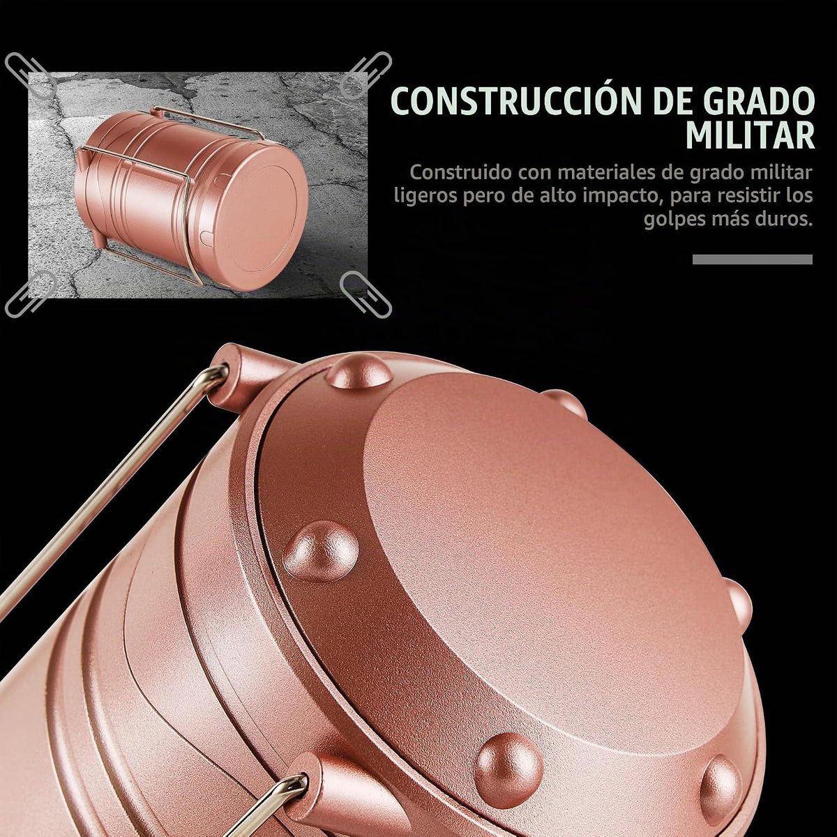 Lichamp Linterna LED de camping, paquete de 4 linternas alimentadas...