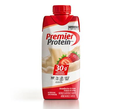 Premier Protein Batido, fresas y crema, 1.06 oz de proteína, sin az...