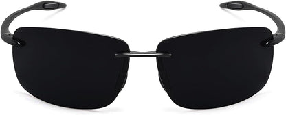 JULI Gafas de sol deportivas para hombres y mujeres, marco Tr90 sin...