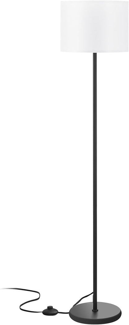 Lámpara de pie moderna de diseño simple con pantalla blanca e inter...