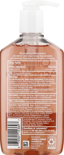 Neutrogena Limpiador facial de pomelo rosa sin aceite, con ácido sa...