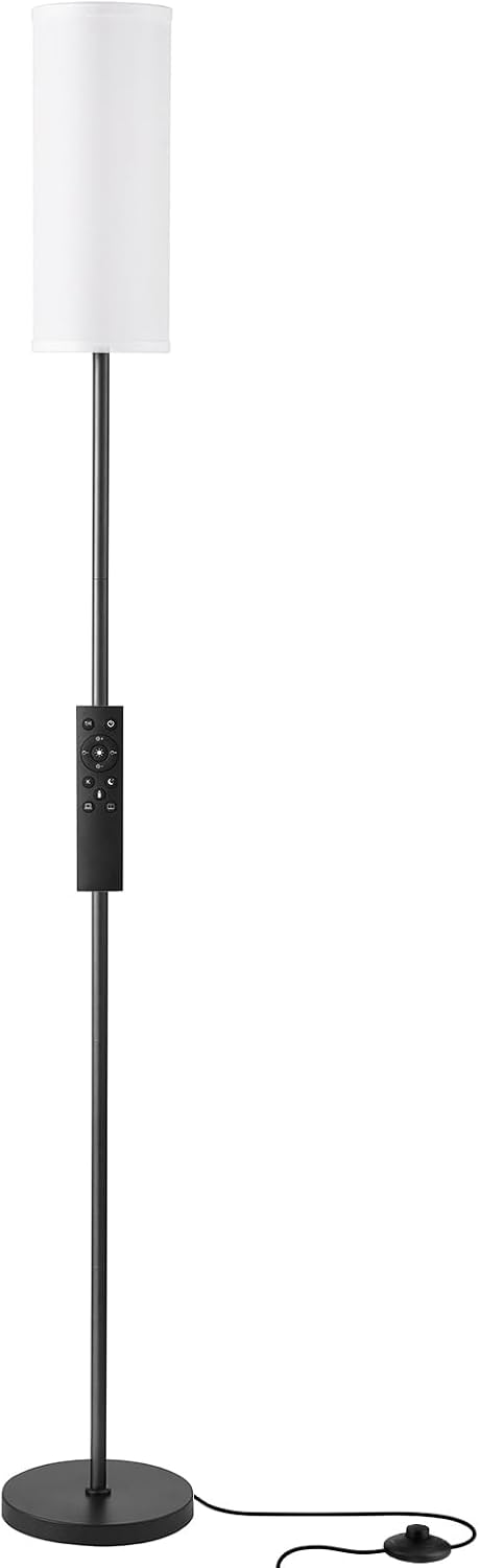 Ambimall Lámpara de pie moderna de 64" con control remoto, bomb...