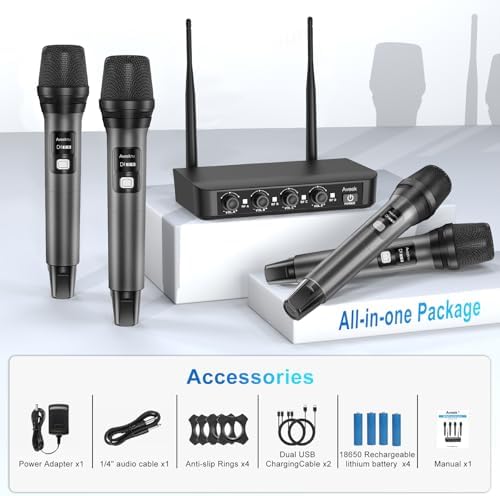 Aveek Amplificador de 2 canales para altavoz pasivo, sistema de mic...