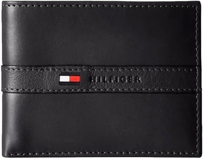 Tommy Hilfiger Cartera Passcase para hombre con ventana de identifi...