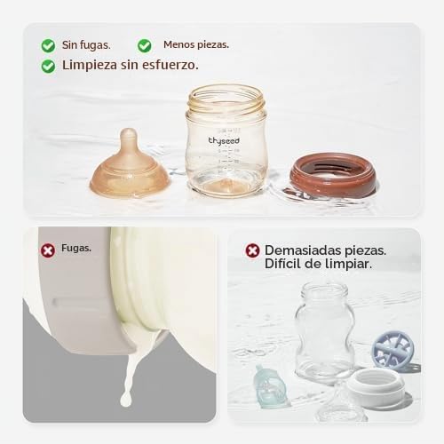 Biberones anticólicos naturales Thyseed PPSU | Biberón de lactancia...