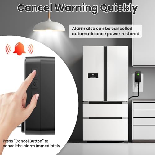 Alarma de falla de energía WiFi, paquete de 2 alarmas inteligentes...