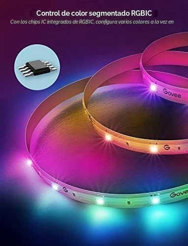 Govee Tira de luces LED RGBIC de 32.8 pies, compatible con Alexa y...